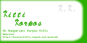 kitti korpos business card